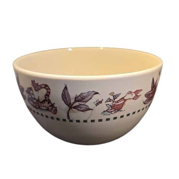 Winnie the Pooh Bowl, Leaf and Animal Rim design Collectible Stoneware - Picture 6 of 13